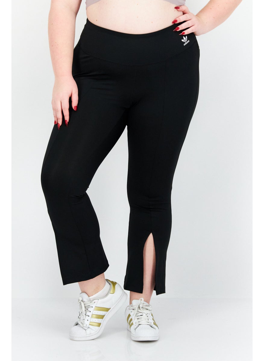 Women Plus Size Pull On Training Tights, Black