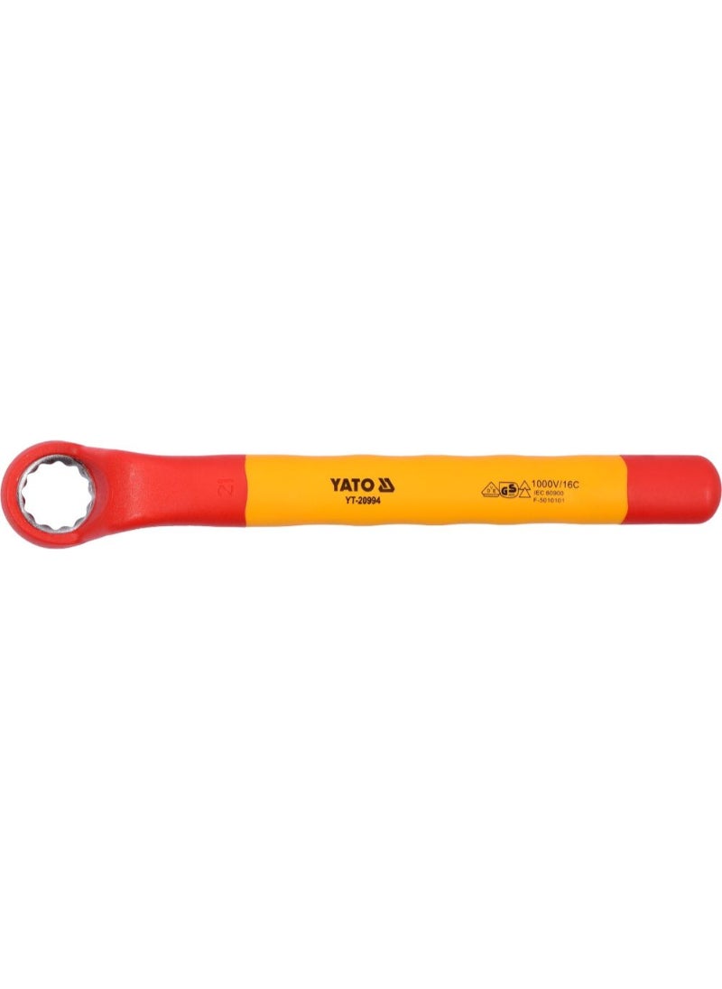 YATO Insulated Ring Wrench 21mm VDE-1000V YT-20994