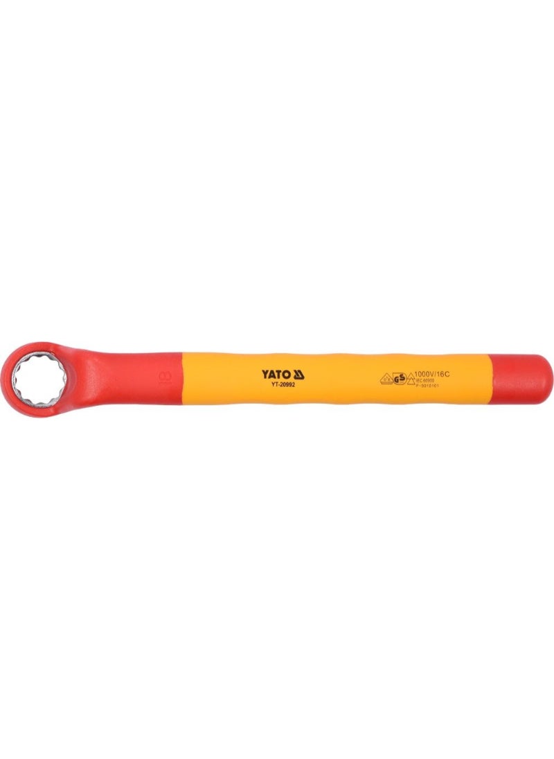 YATO Insulated Ring Wrench 18mm VDE-1000V YT-20992