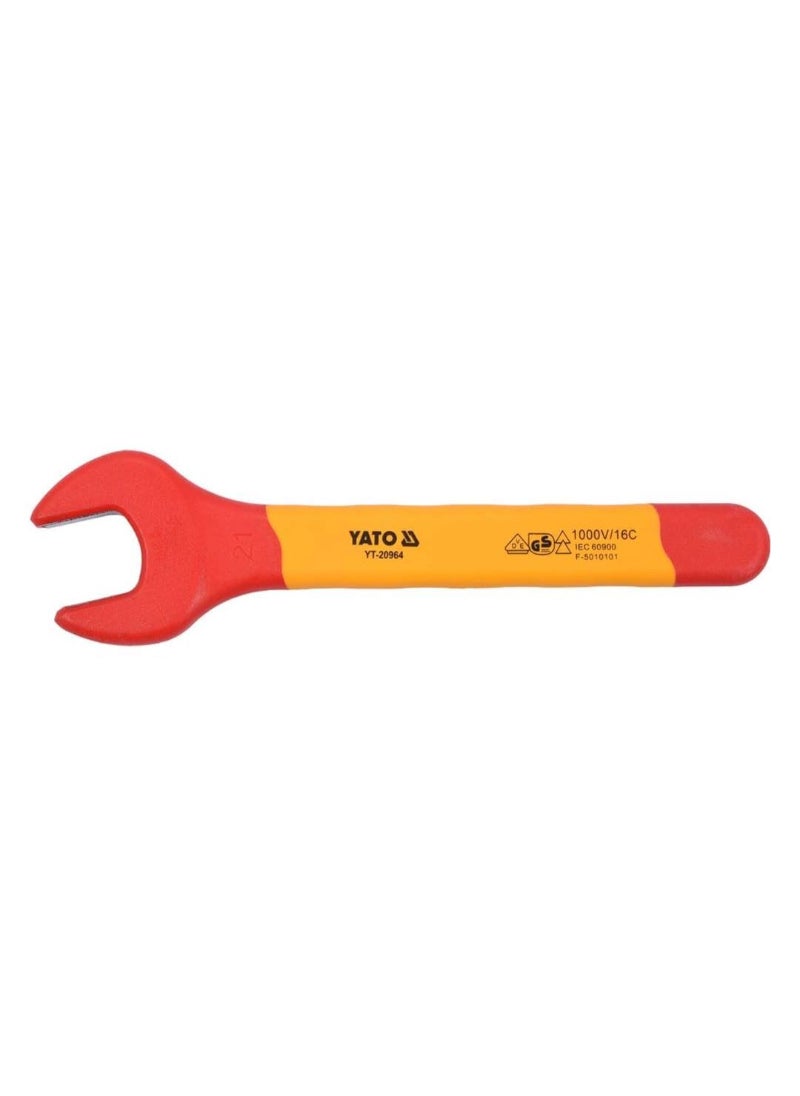 YATO Insulated Open End Wrench 21mm VDE-1000V YT-20964