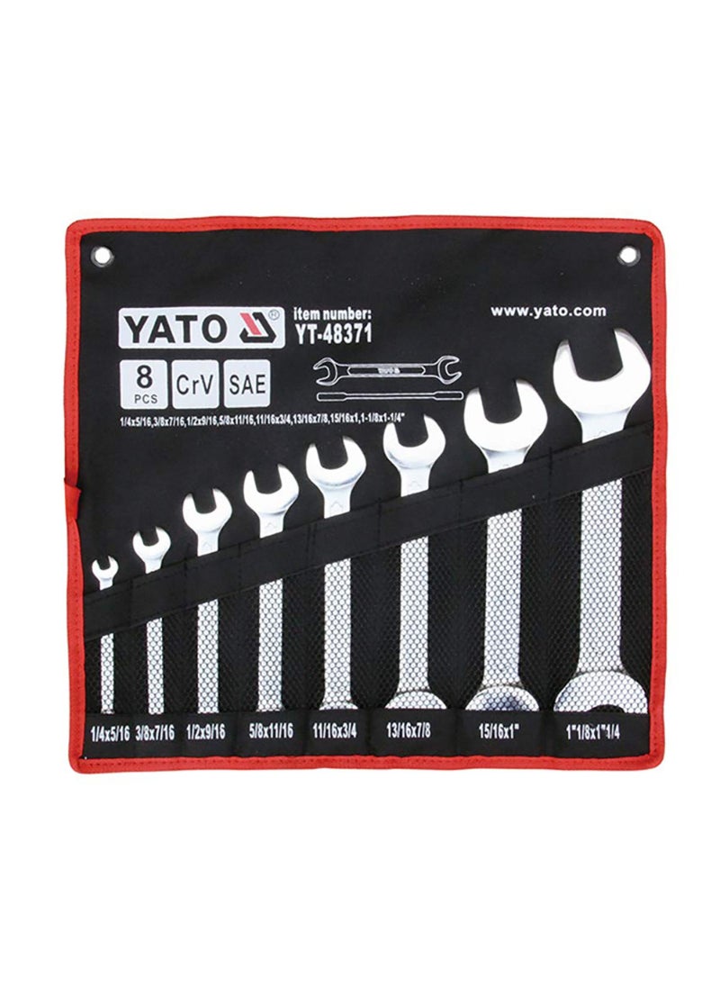 YATO Double Open End Spanner 8pcs/set S.A.E. 1/4