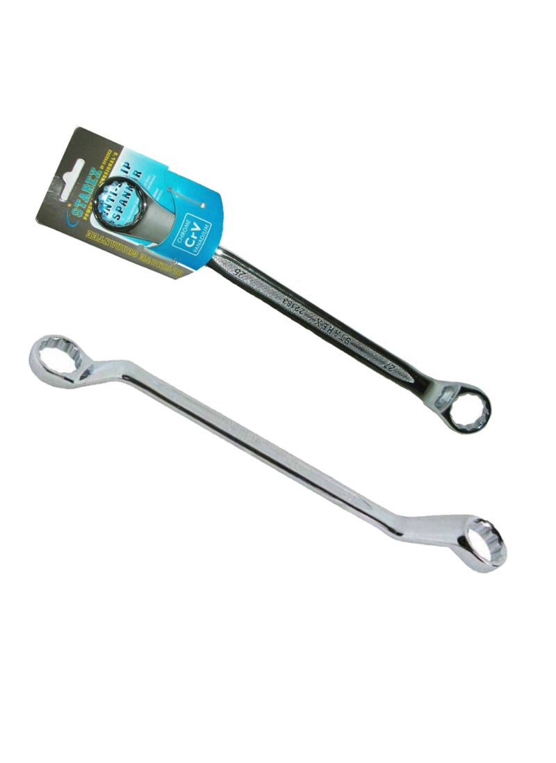 Starex Spanner Double Ring 25x27mm Anti-Slip Chrome Polish Colour Box