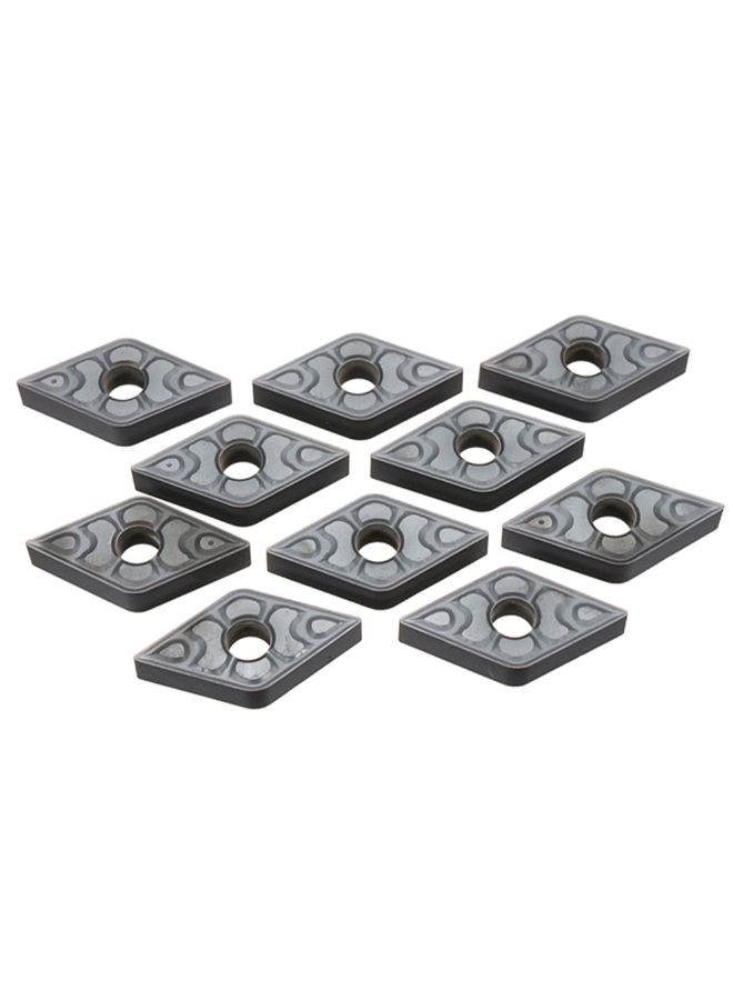 10-Piece Carbide Inserts For CNC Lathe Cutting Tool Grey 0.124kg