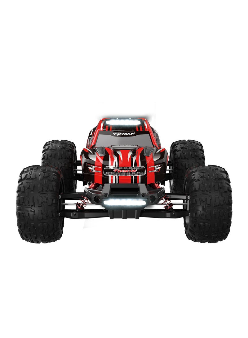 Typhoon 1:10 RC Cars, Hobby Grade 4WD 60+ KM/H Fast Speed Remote Control Truck, All Terrain Off Road Electric Buggy with 2500 mAh Modular Battery for Adults and Boys (Advanced Modding Support)