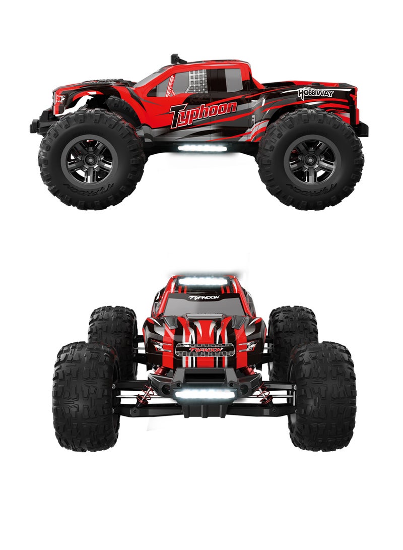 Typhoon 1:10 RC Cars, Hobby Grade 4WD 60+ KM/H Fast Speed Remote Control Truck, All Terrain Off Road Electric Buggy with 2500 mAh Modular Battery for Adults and Boys (Advanced Modding Support)