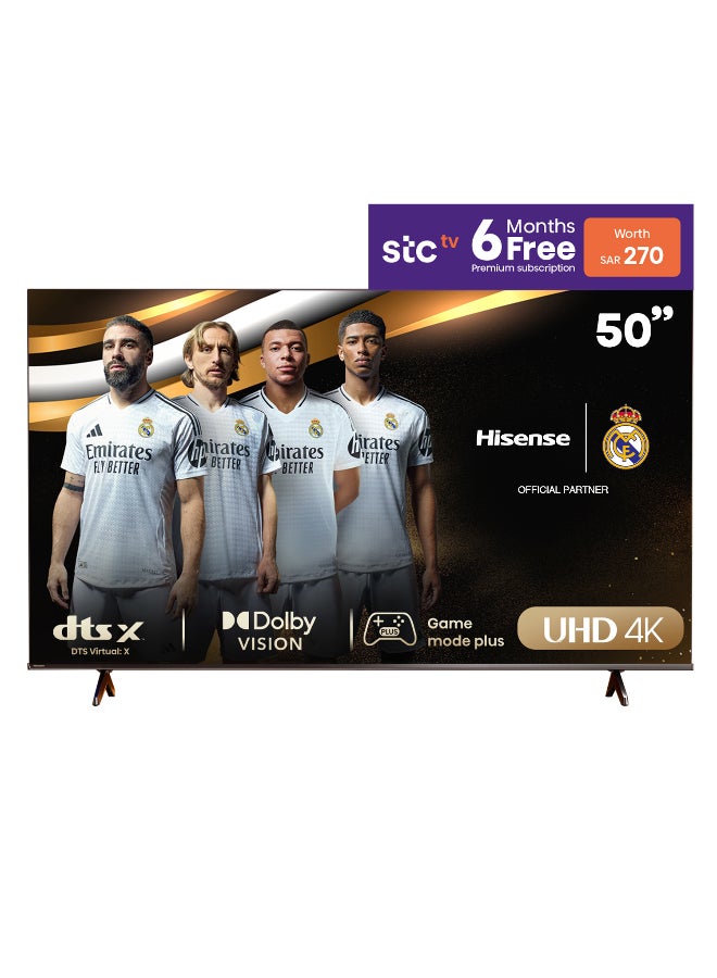 50 inch 4K Smart TV UHD 60Hz 50A6N Black