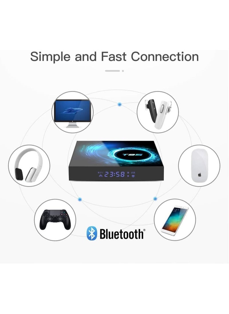 T95 Android TV Box, 8GB RAM 128GB ROM, 10.0 Android TV Box 6K 3D TV Box Android H616 Quad-Core Cortex-A53 CPU, Android Box 2.4G/5G Wi-Fi 100M LAN Ethernet Bluetooth Smart TV Box