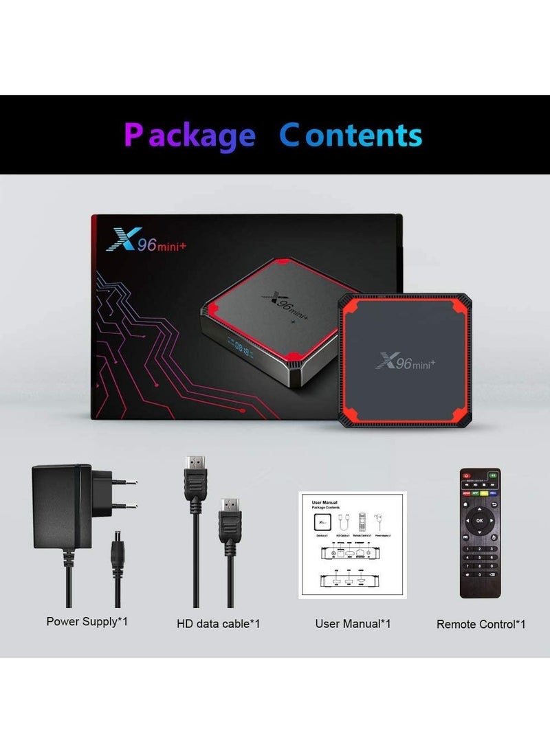 X96 Mini Plus Smart TV Box, 2GB RAM + 16GB ROM, 4K HD Android 9.0 Box, Amlogic S905W4 Quad Core, 2.4G/5G Dual WiFi, Android Smart Set Top Box X96 Mini Plus