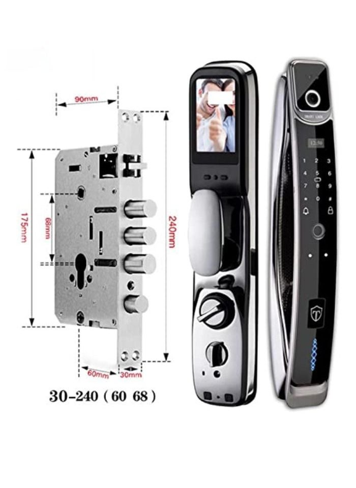 3D Face Real-time Intercom Smart Door Lock Security Face Camera Intelligent Fingerprint Password Biometric Electronic Key Unlock