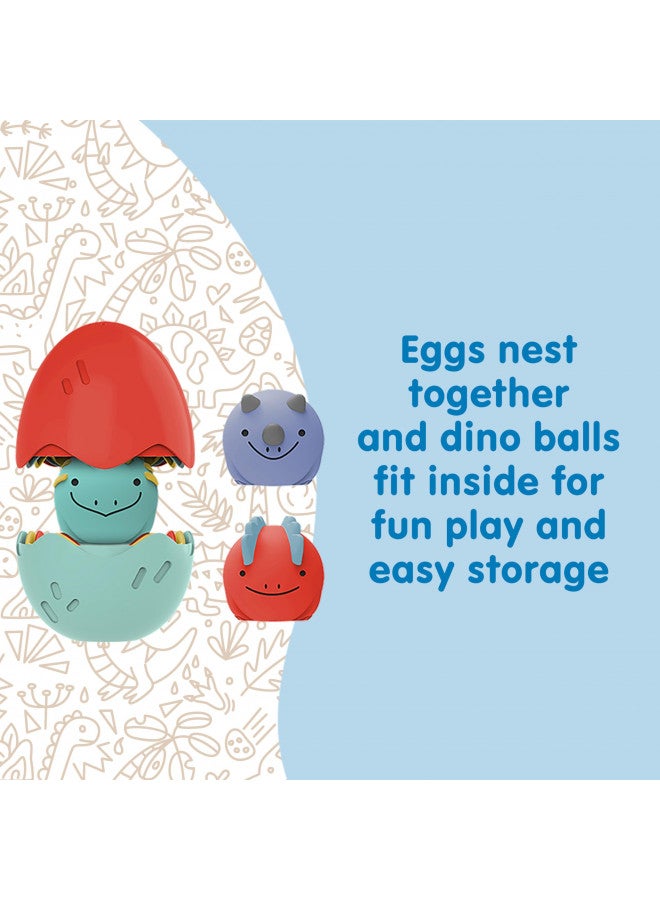 Cleanup Float And Hatch Dino Eggs Nesting Bath Toy, 6 Months +, Bpa Free, Certified Plastic Neutral