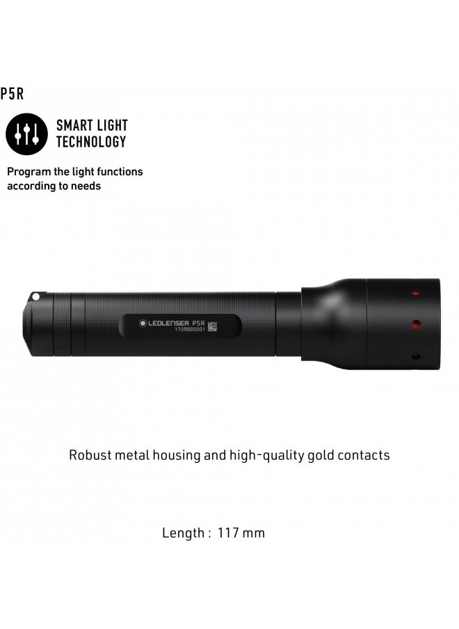 Ledlenser, P5R Rechargeable Flashlight, 420 Lumens, Floating Charge System, Advanced Focus System