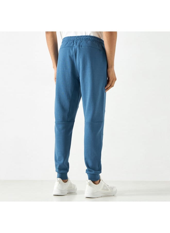 Kappa Solid Track Pants with Drawstring Closure and Pockets