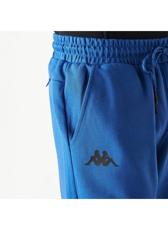 Kappa Logo Detail Joggers with Pockets and Drawstring Closure