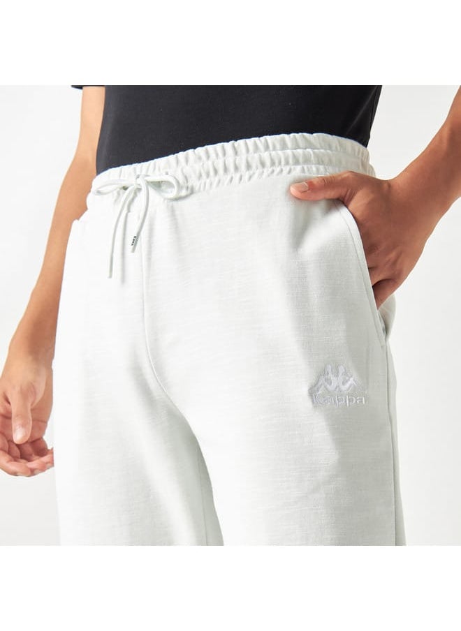 Kappa Logo Detail Track Pants with Drawstring Closure