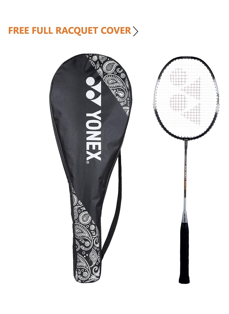 ZR 100 Light Strung Badminton Racquet | Size: G3 - U | Material: Aluminium | with Full Racquet Cover | For Beginners | Weight: 95 gram | High Durability | Grip Size: 3 3/4 inches |