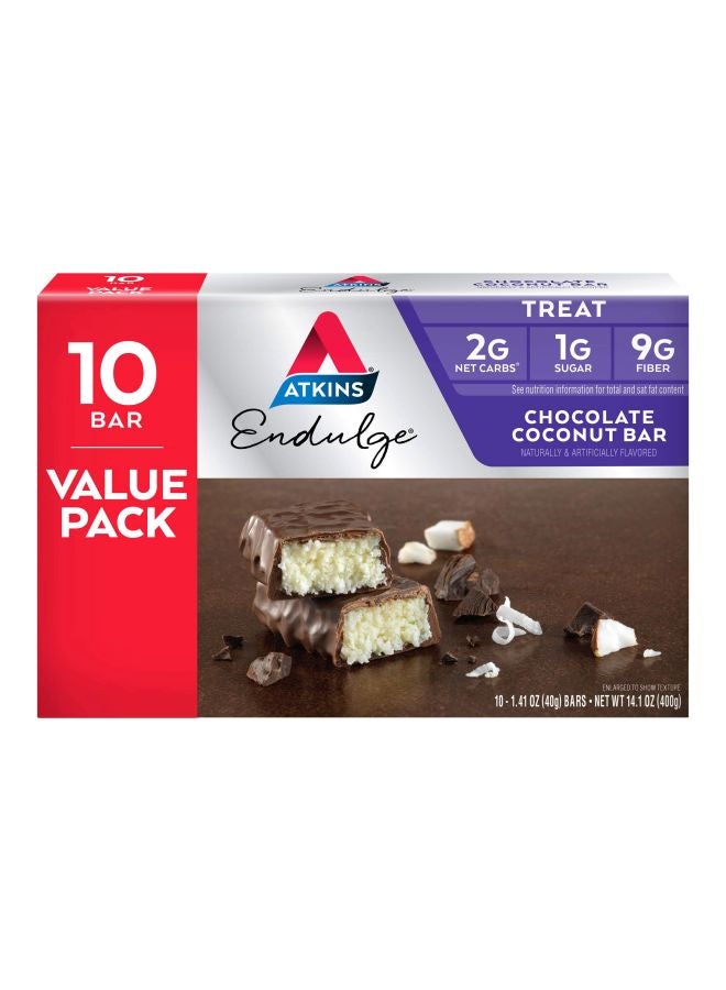 Pack Of 10 Chocolate Coconut Bar