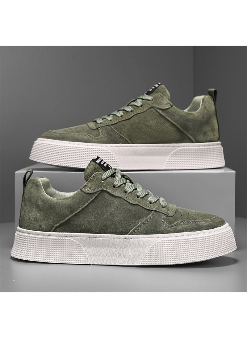 2024 Mens Comfortable Suede Sneakers Trendy Casual Sports DM-JM116 green