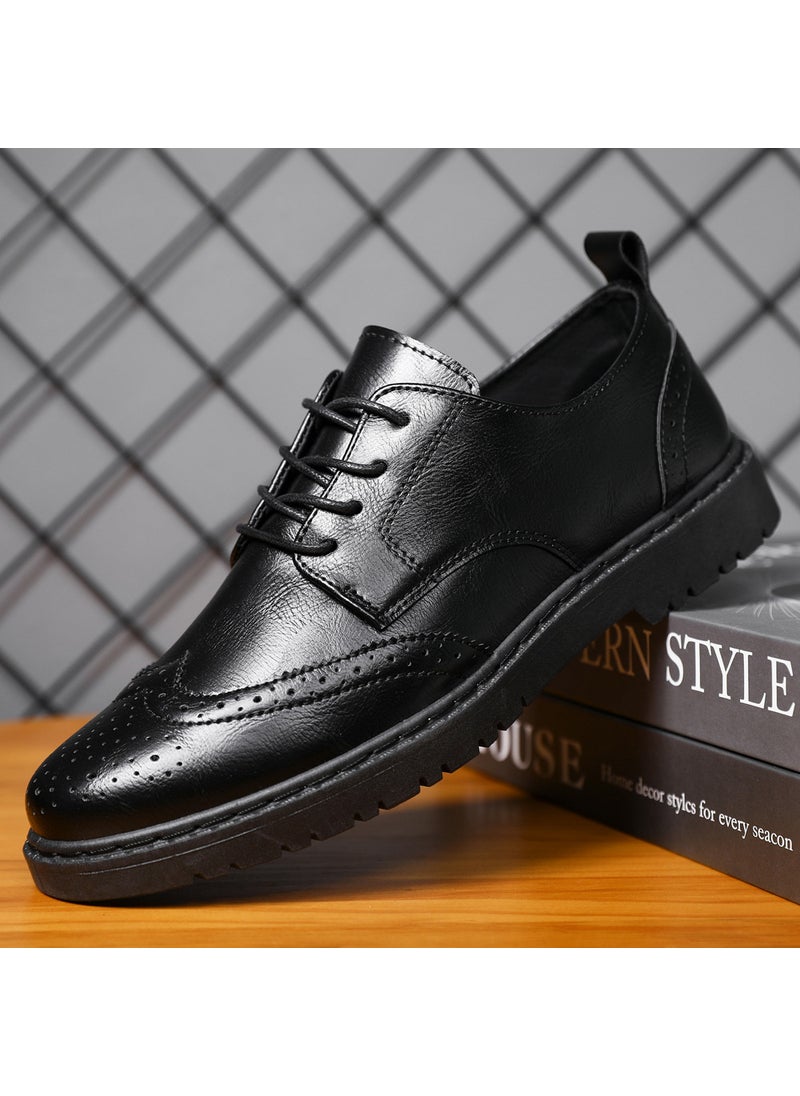 Mens Vintage Lace-up Casual Shoes N18 Black