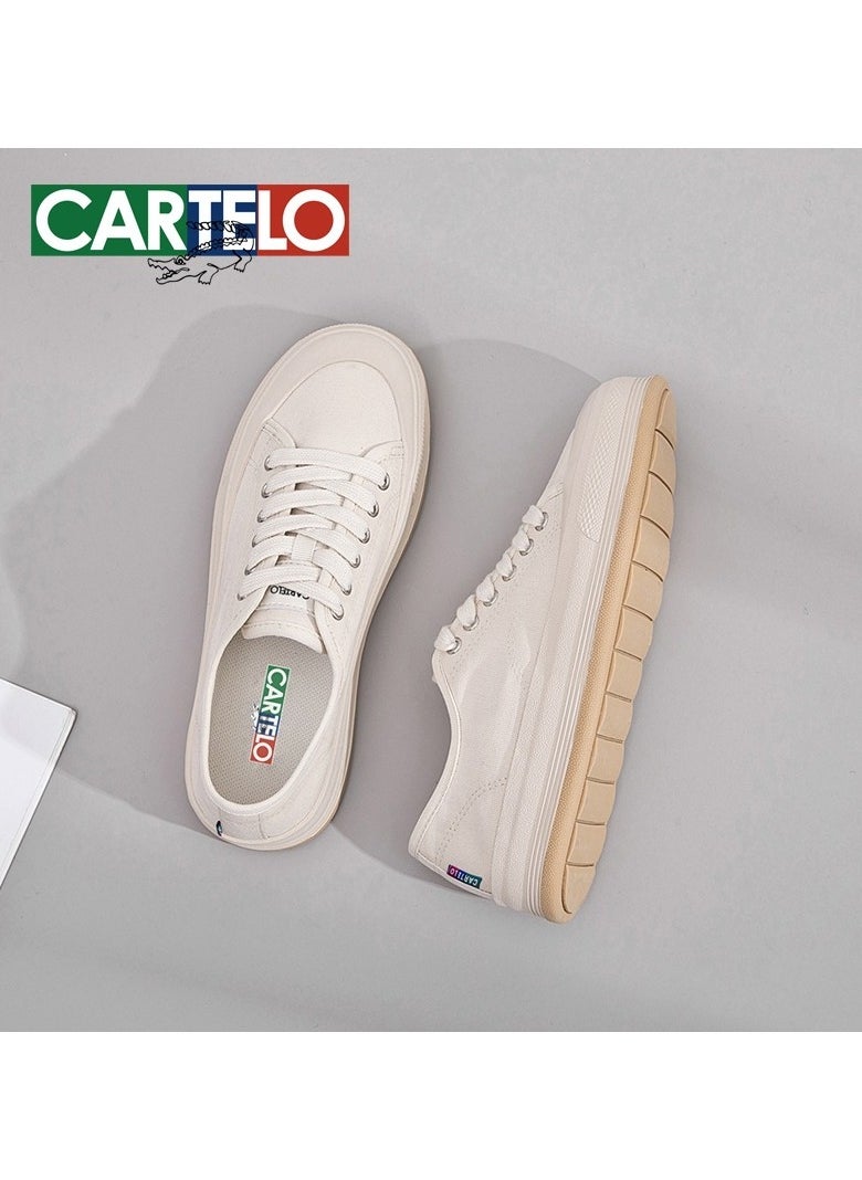 New CARTELO Sports And Leisure Shoes Low Cut Solid Color Business Board Shoes