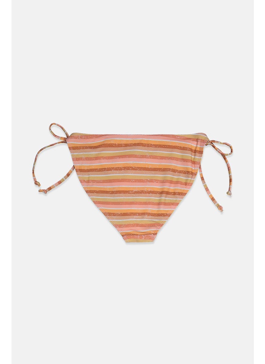 Women 1 Pc Stripe Bikini Bottom, Multi Stripe