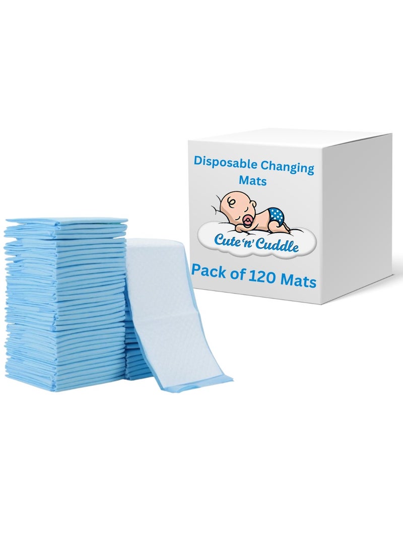 Cute 'n' Cuddle Disposable Changing pads (Pack Of 120) for Baby 60 cm X 45 cm