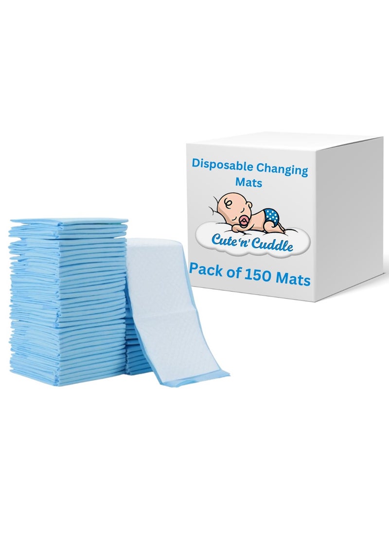 Cute 'n' Cuddle Disposable Changing pads (Pack Of 150) for Baby 60 cm X 45 cm