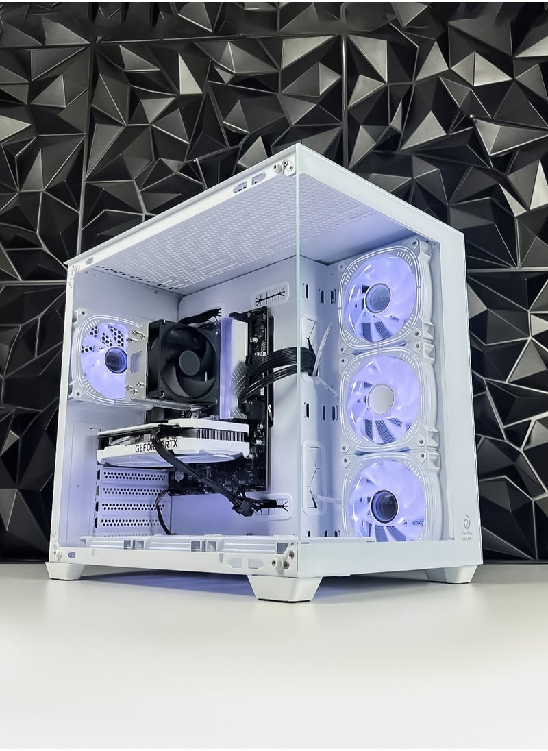 Chiller ATX Computer Gaming PC Case - 180 degrees Full View Tempered Glass | 7 RGB Fans with Color Controller | 360mm Radiator Support | Mid Tower Computer Case | USB 3.0 Input/Output Port | 2 Magnet Dust Filter