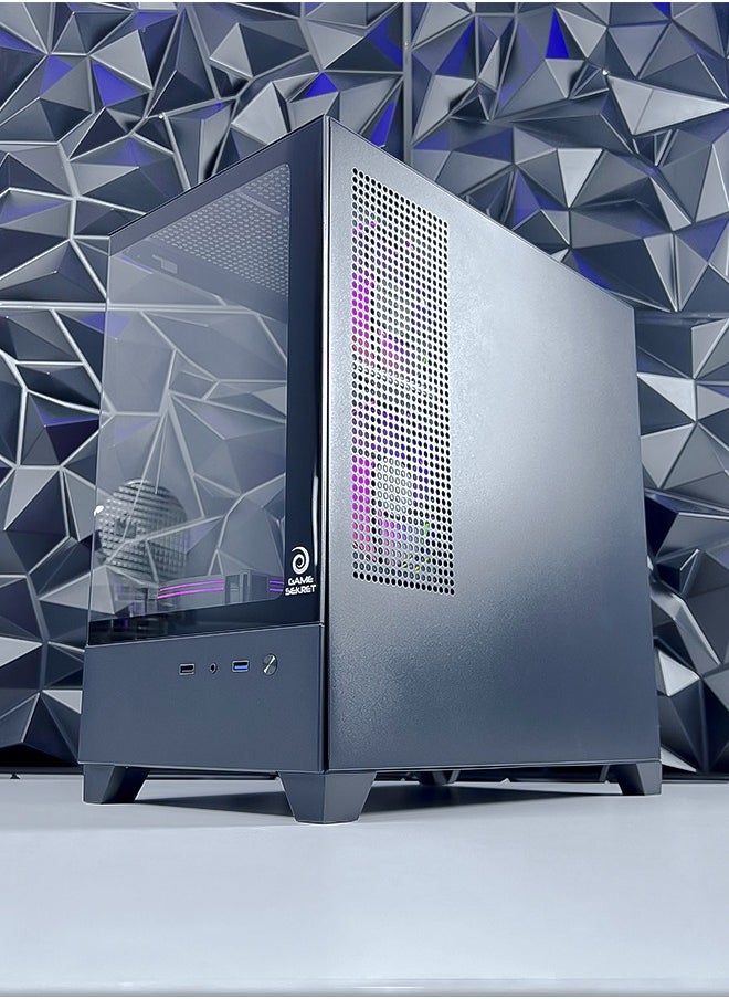 Dark Nova Air m-ATX Computer Gaming PC Case - 180 degrees Panoramic design without barrier | Tempered Glass walls | 6 RGB Fans with Color Controller | 360mm Radiator Support | Mid Tower Computer Case | USB 3.0 Input/Output Port | 2 Magnet Dust Filter.