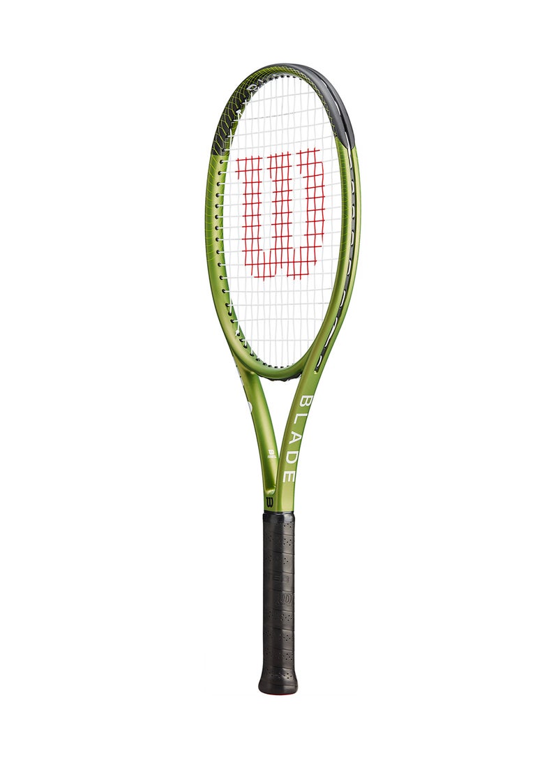 Blade Feel 100 Tennis Racket, 16x19, Adults, Beginners/ Intermediate - Green/ Black