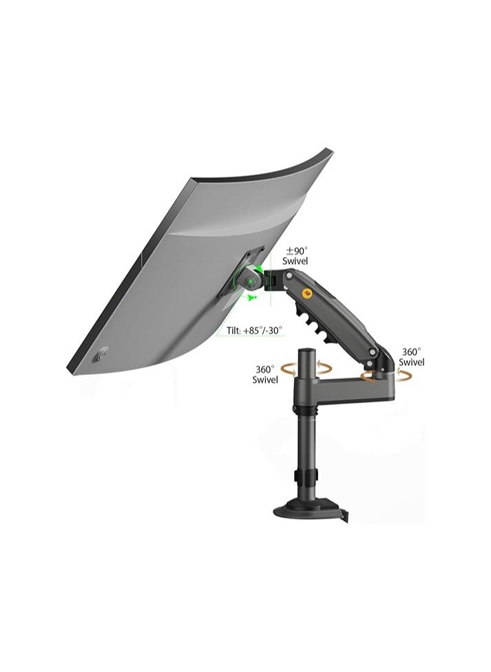 NB H100 Monitor Arm Gas Spring Ergonomic Desk Mount Supports 17