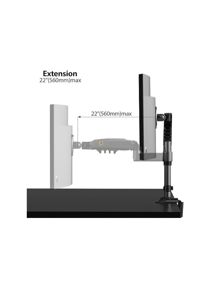 NB H100 Monitor Arm Gas Spring Ergonomic Desk Mount Supports 17