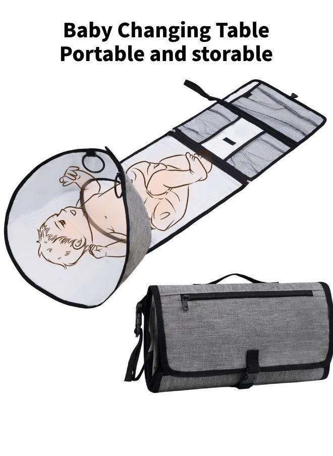 Baby diaper bag, changing pad bag, foldable, multifunctional, easy to store, portable, waterproof, baby diaper changing bag