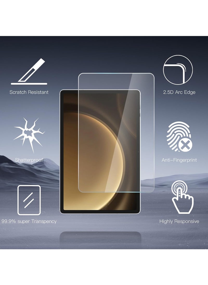 Pack of 2 Tempered Glass Screen Protector for Samsung Galaxy Tab S9 FE Plus/Tab S9 Plus/S7 FE, 9H Hardness Screen Protector Film Compatible with Samsung Tab S9 FE+/Tab S9+/S8+/S7+/S7 FE