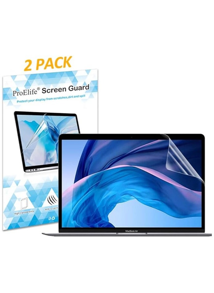 2-Pack Screen Protector for 2020-2018 Macbook Air 13 inch (Model A1932/A2179/A2337 M1 Chip) & 2020-2016 Macbook Pro 13 inch (Model A2289/A2251/A2159/A1706/A1989/A2338 M1 Chip) (Crystal Clear)