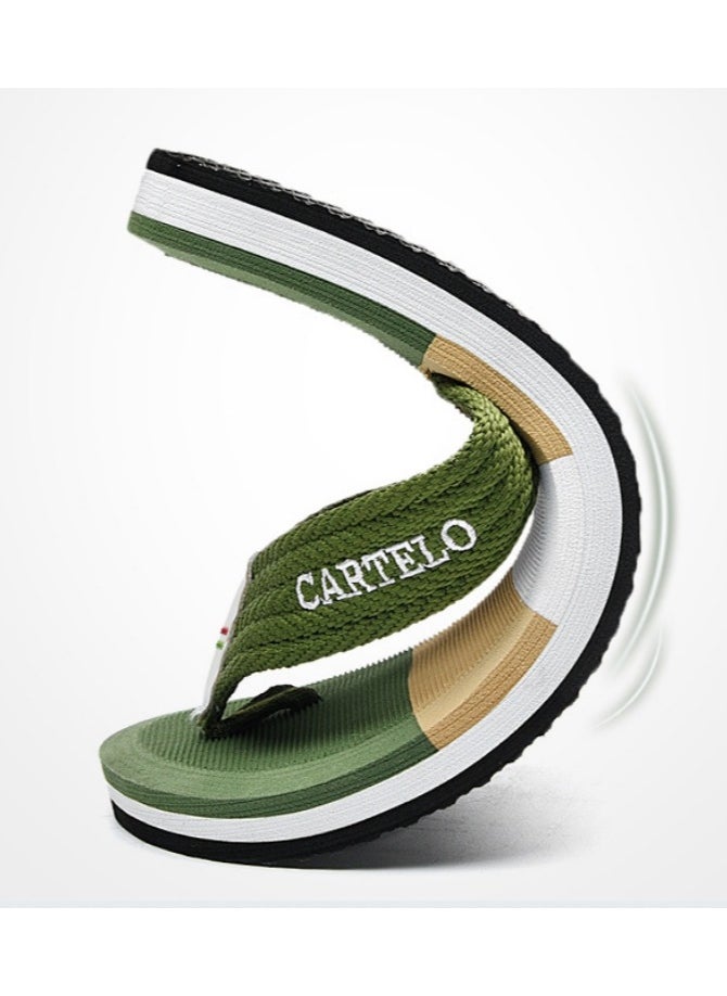 New CARTELO Genuine Leather Open Toe Sandals Top Layer Leather Summer Slippers