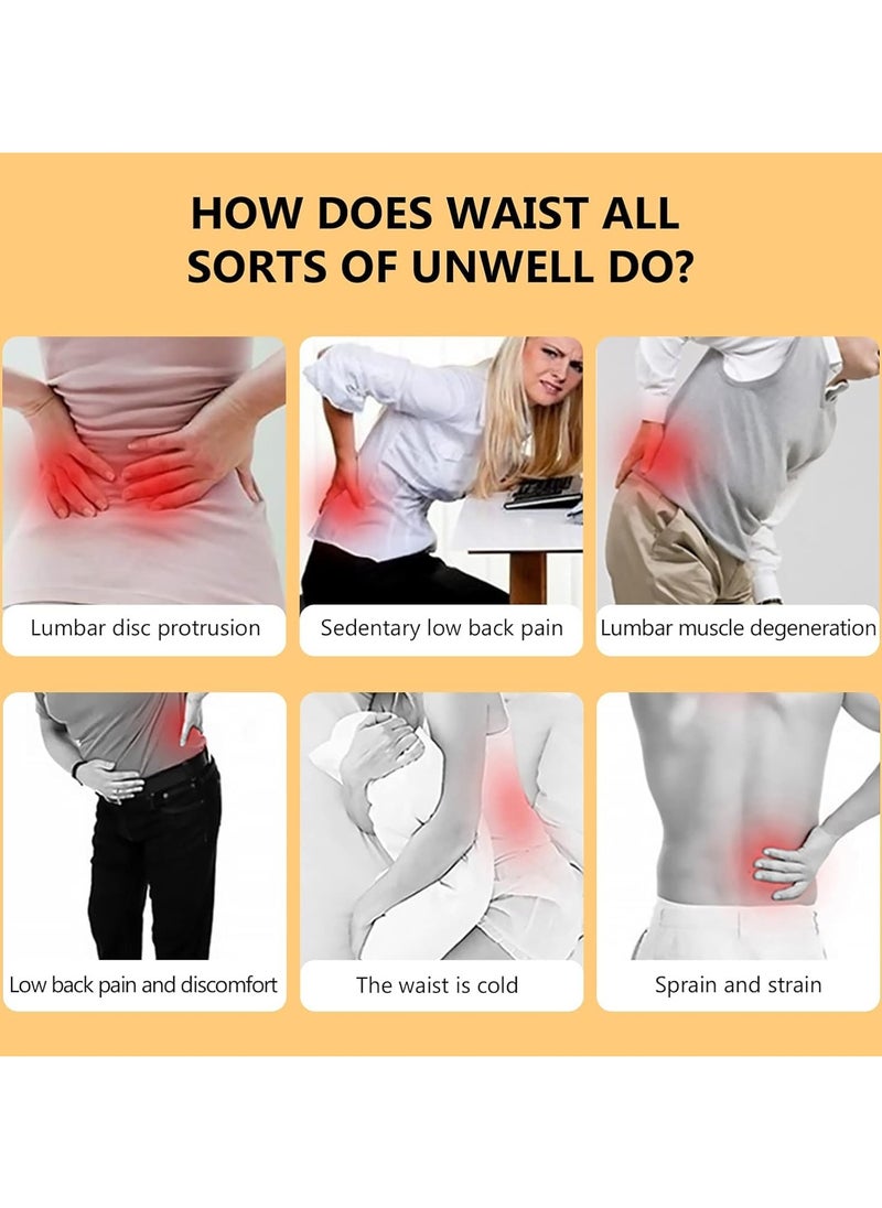 Excefore Men Women Winter Thicken Thermal Plush Waist Warmer Lumbar Support Belt Cozy Warm Abdominal Protector Stomach Body Wrap Band Back Brace Kidney Binder Size M