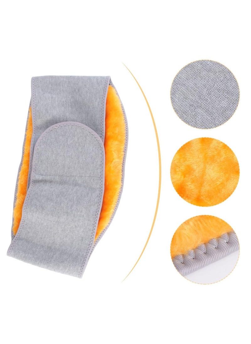 Excefore Men Women Winter Thicken Thermal Plush Waist Warmer Lumbar Support Belt Cozy Warm Abdominal Protector Stomach Body Wrap Band Back Brace Kidney Binder Size M