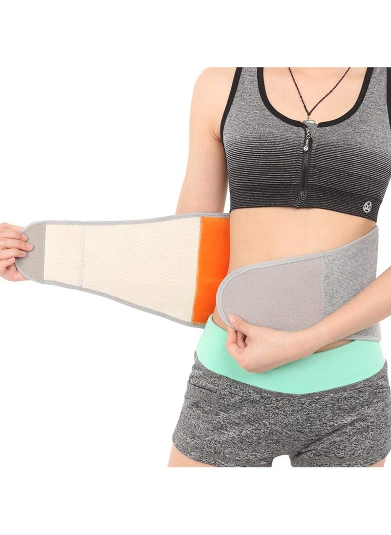 Excefore Men Women Winter Thicken Thermal Plush Waist Warmer Lumbar Support Belt Cozy Warm Abdominal Protector Stomach Body Wrap Band Back Brace Kidney Binder Size M