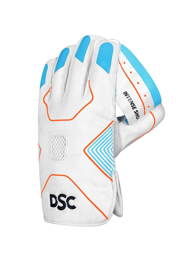 Intense Shoc Cricket Wicket Keeping Gloves | Size: Mens | For Mens | Material: Pvc  | Made from quality PVC cuffs | Rubber grip in palm facing