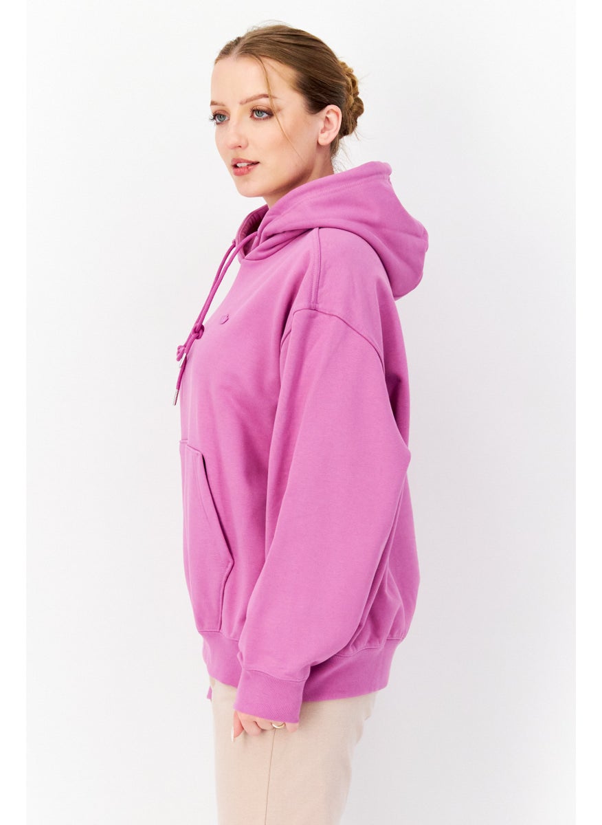 Women Sportswear Fit Long Sleeve Outdoor Hoodie, Purple