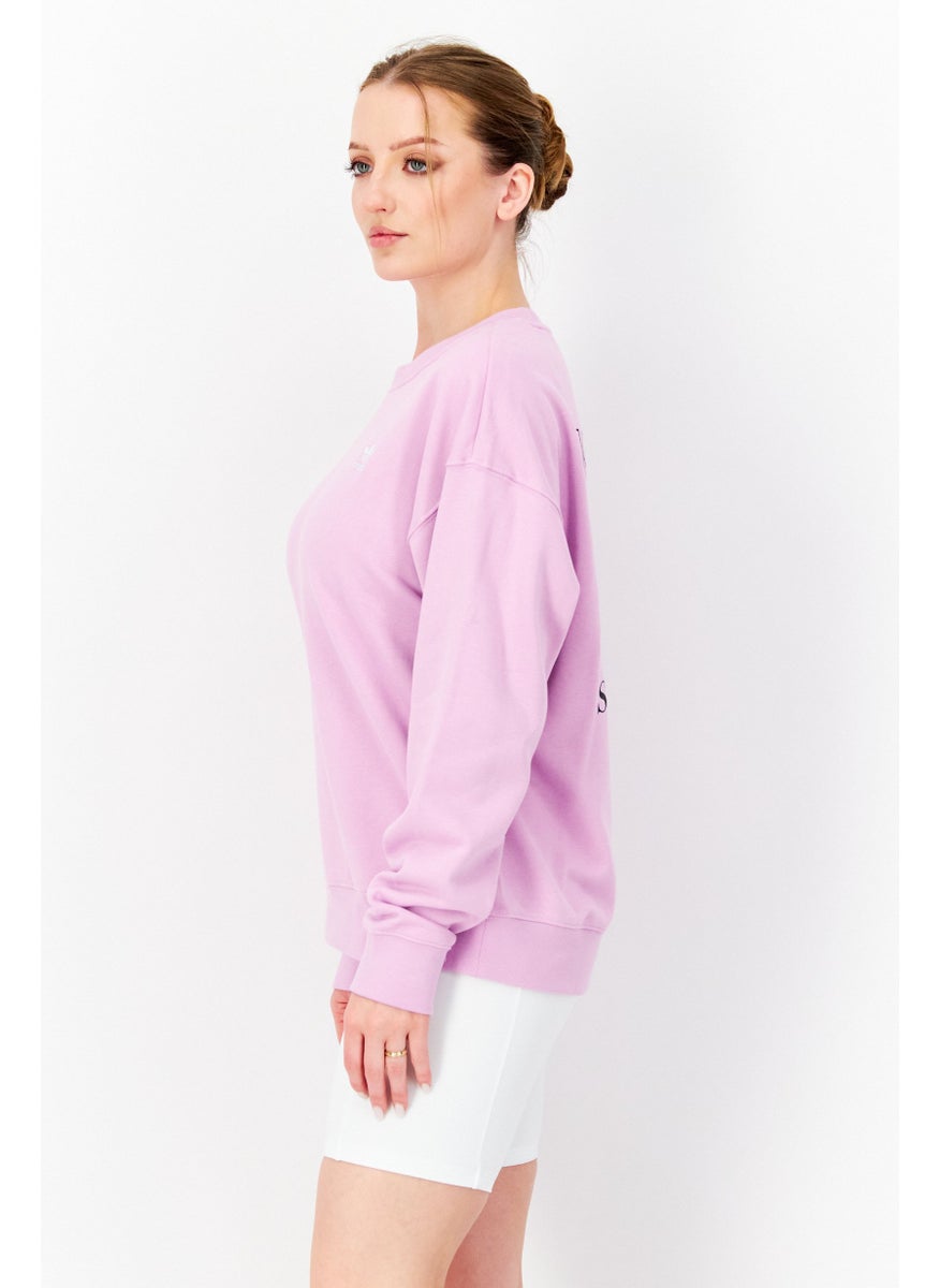 Women Sportswear Fit Long Sleeves Running Sweatshirts, Pink