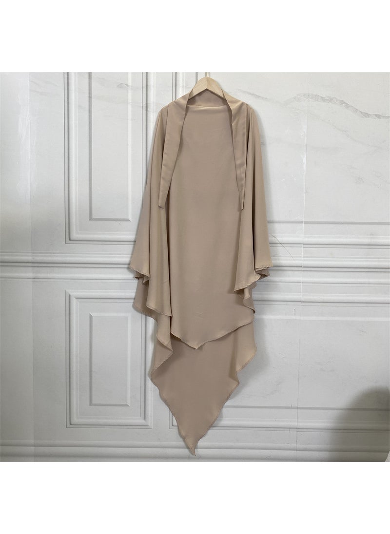 Solid Color Hijab Scarf Dubai Turkish Style 2231 Shallow Apricot