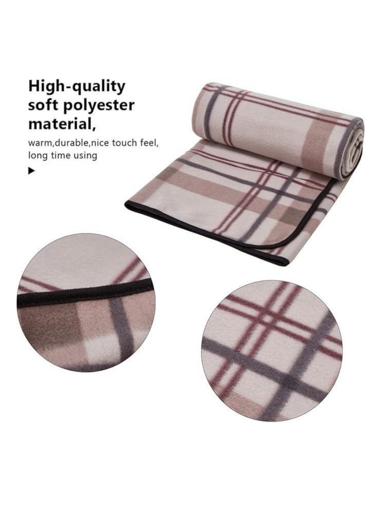 Portable Travel Blanket Airplane Compact With Bag, Fleece Throw Blanket Cozy Soft For Camping Train 60
