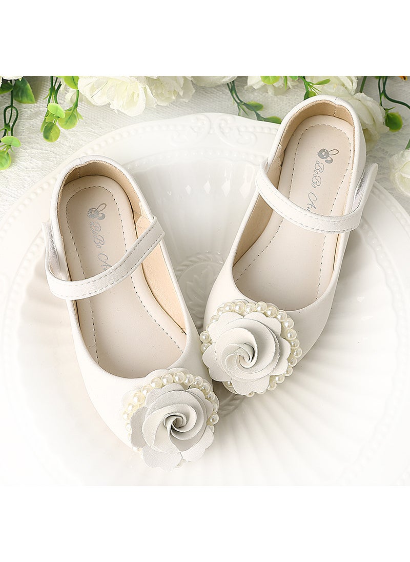Girls Princess Dress Leather Shoes Spring Autumn White