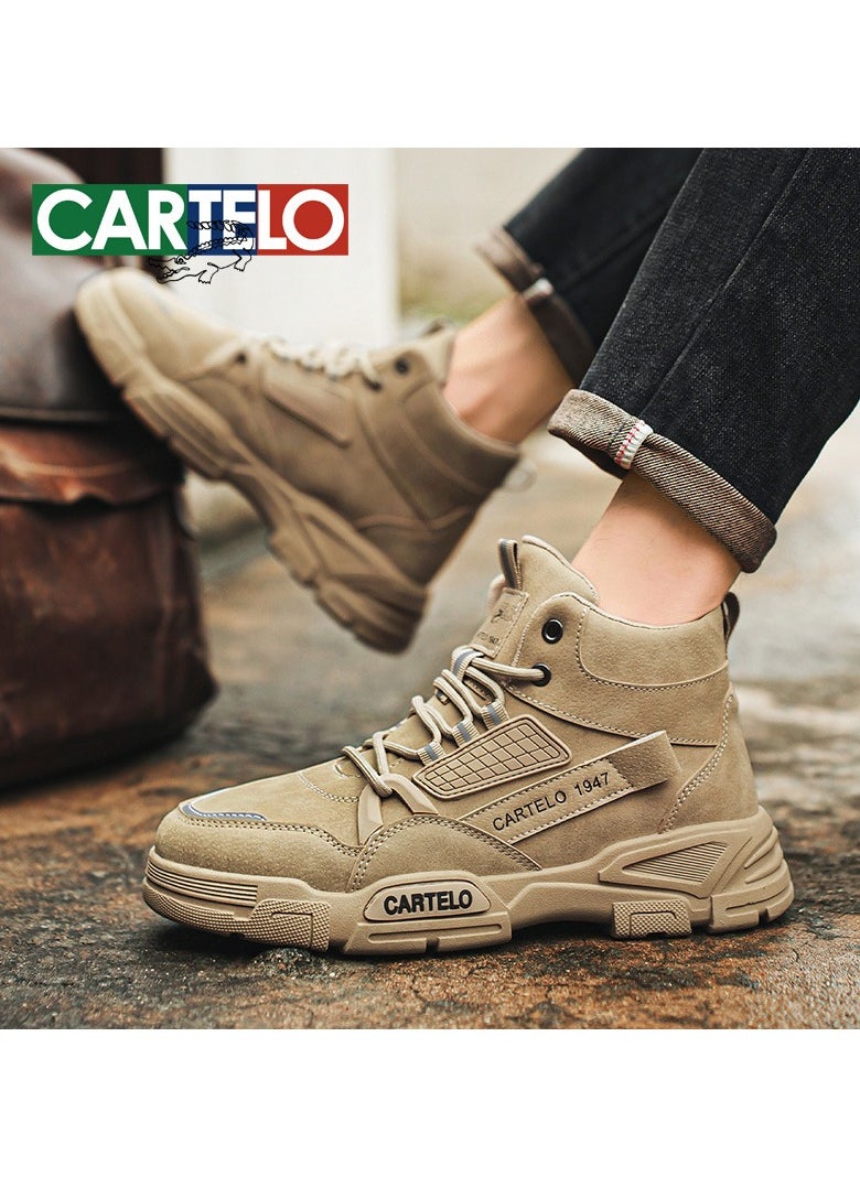 New CARTELO Fashion High Top Outdoor Work Boots