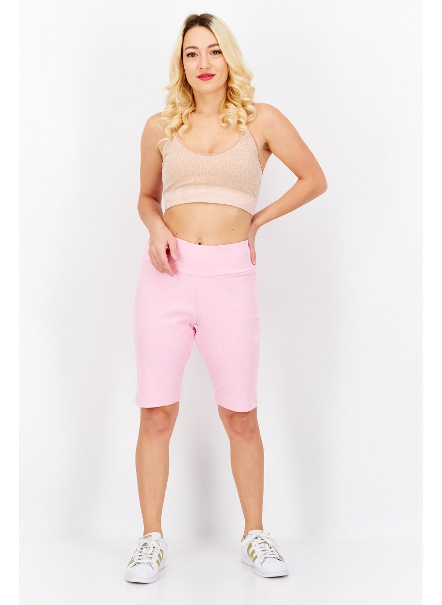 Women Sportswear Fit Ribbed Training Short, Pink