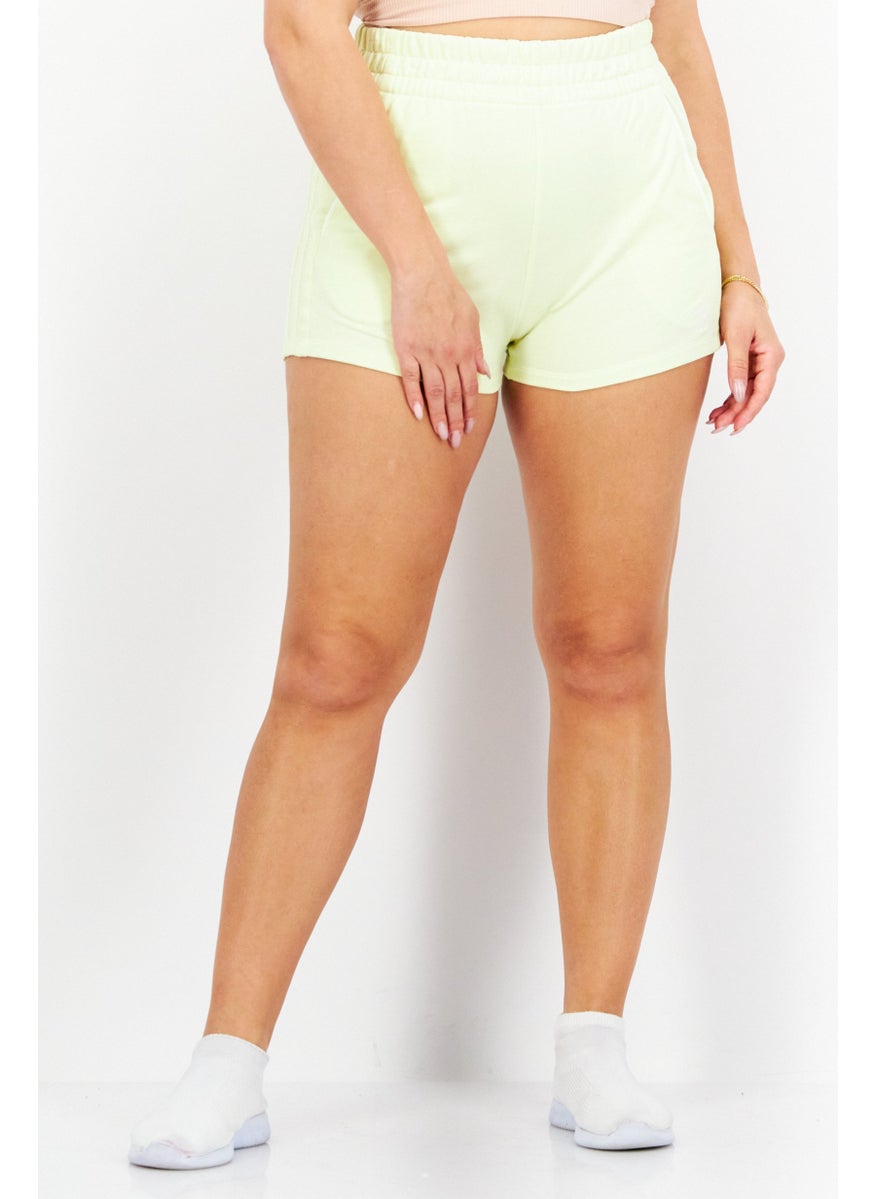 Women Sportswear Fit Training Shorts, Light Yellow