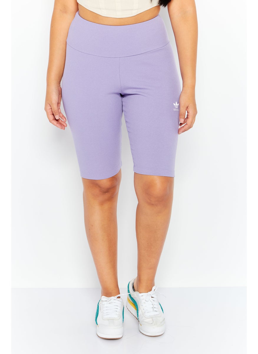 Women Sportswear Fit Training Legging Short, Light Purple