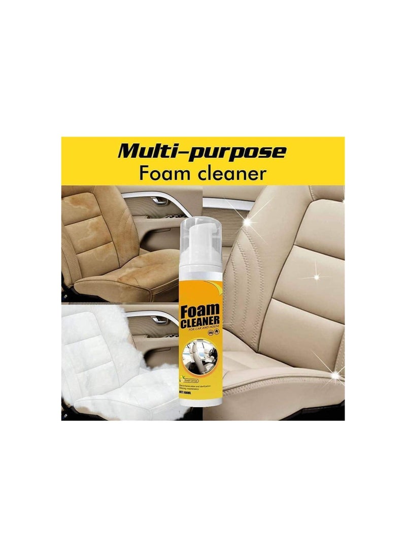 Foam Cleaner All Purpose, Foam Cleaner for Car and House, Amplesunshine Foam Cleaner, Multifunctional Car Foam Cleaner, Kitchen Cleaner Foam Spray, Powerful Stain Removal Kit (150ml, 1pcs)