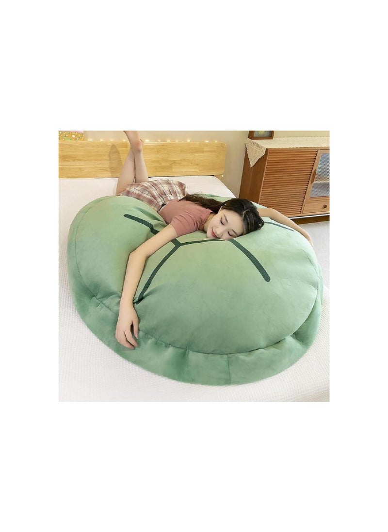 Wearable Turtle Shell Pillows, Giant Turtle Pillow Removable, Turtle Power Shell, Tortoise Shell Oversized Stuffed Decorative Pillows, Turtle Plush Cushion (100cm/39.9in, Green)